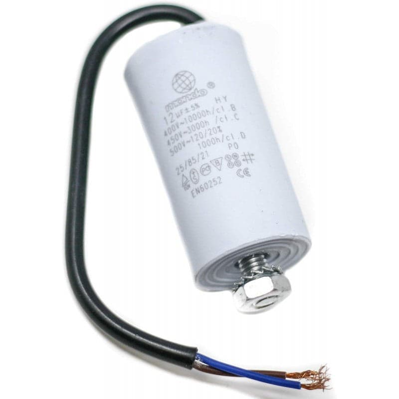 12 µF UNIVERSAL MOTOR CAPACITOR WITH CABLE