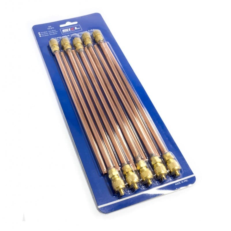 Access Valve With Copper Tube 20CM Ø 1/4" Kit 10 Pcs