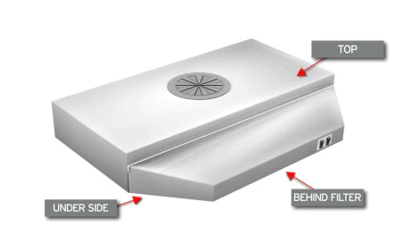 Hood vent model number location