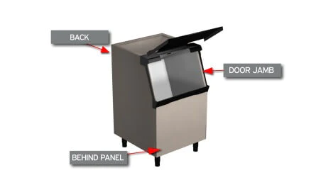 Ice maker model number location
